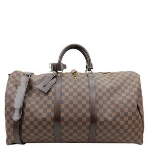 Louis Vuitton  Keepall Bandouliere 55 Damier Ebene Travel Bag Brown